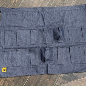 Navy Denim Egg Apron with Pockets - 14 Pockets Hand Sewn!