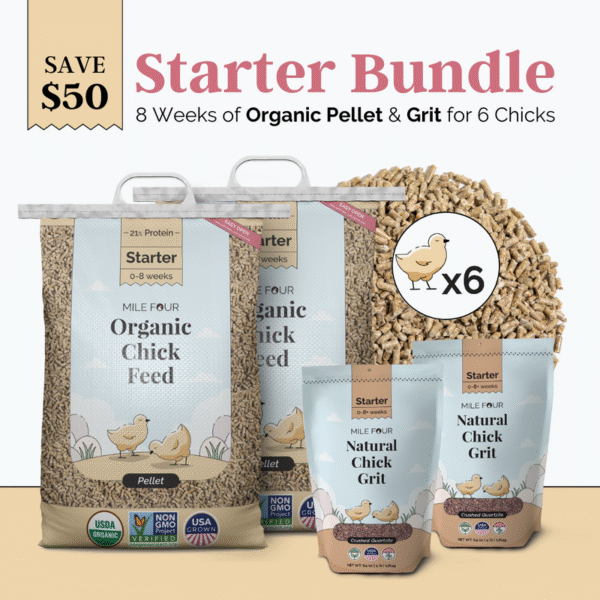 Starter Bundle | 8 Weeks of Organic Feed & Grit for 6 Chicks - Image 9