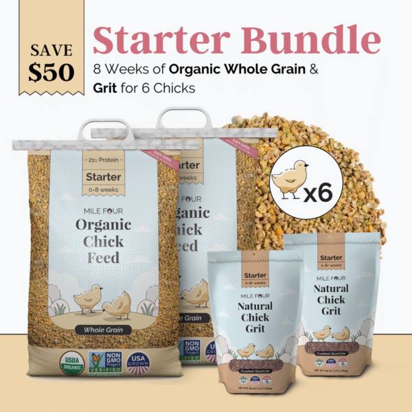 Starter Bundle | 8 Weeks of Organic Feed & Grit for 6 Chicks - Image 4
